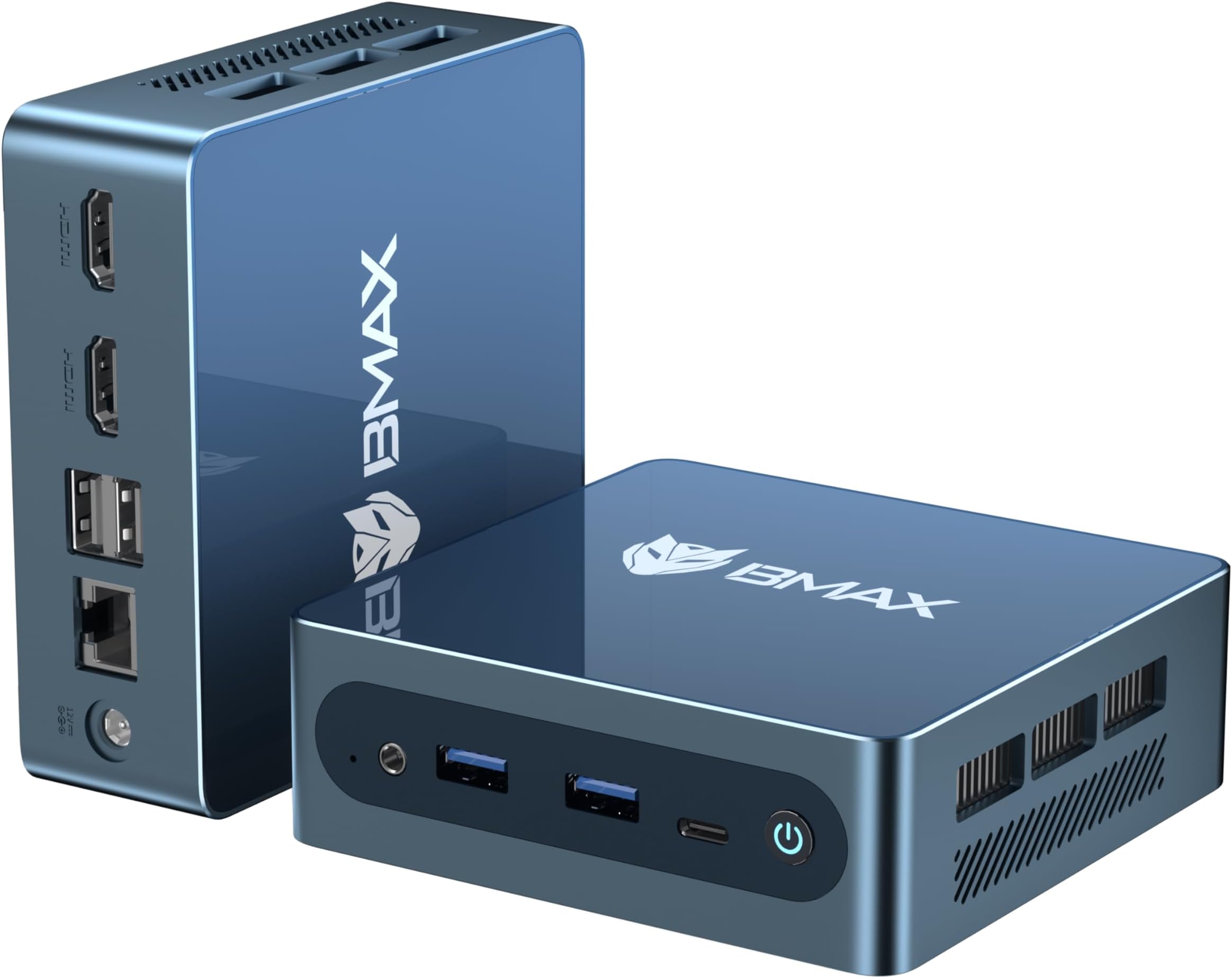 Bmax B4 Plus Mini PC Intel N95 Windows 11 Pro 12GB DDR5 512GB SSD, Triple 4K Display, Dual Gigabit LAN, WiFi5 BT5.0 Compact Desktop for Home Office