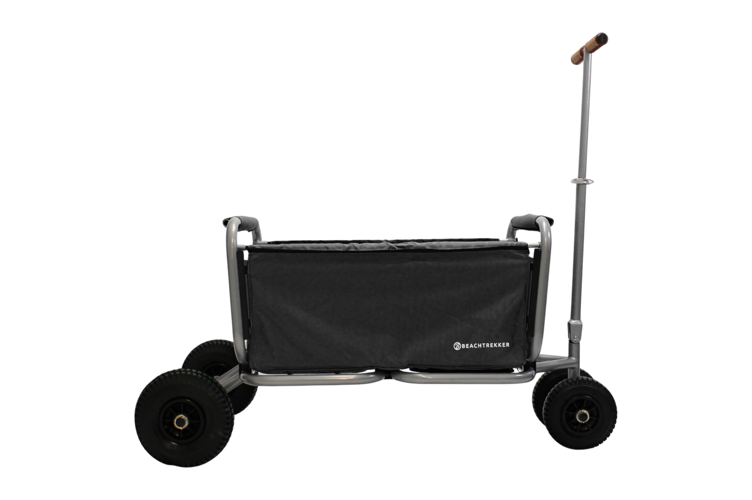 New Beachtrekker Life Chariot Pliable + Frein de stationnement, Chariot à Main Pliable avec pneus pneumatiques (Noir)
