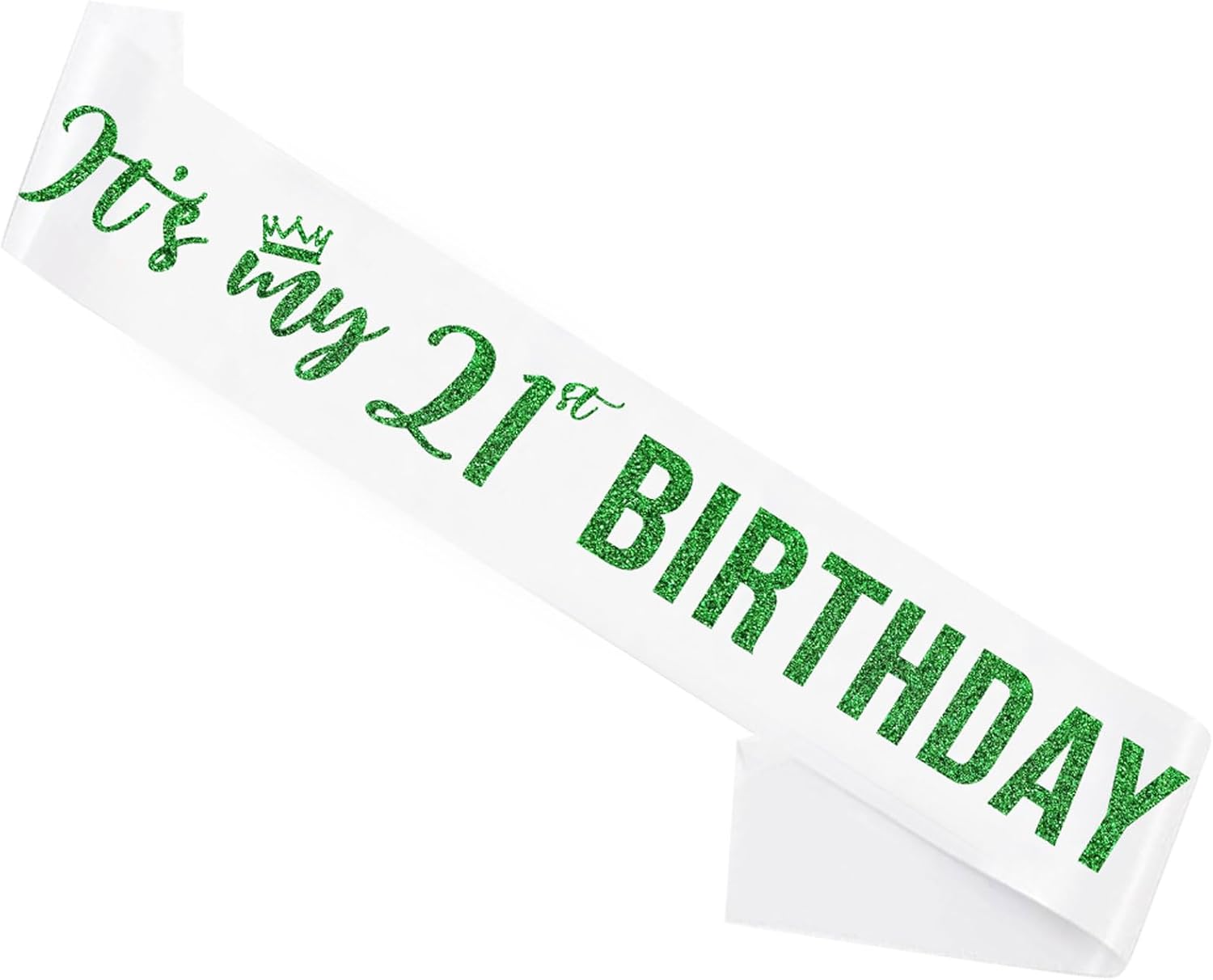 It’s My 21st Birthday Sash,21st Birthday Sash,Glitter Letter 21st Birthday Sash for Girls,Happy 21st Birthday Party Decorations,Black and Gold