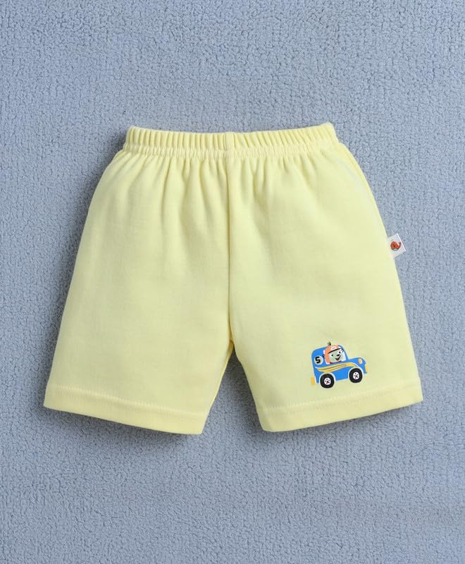 Image of BUMZEE Baby Boys Cotton Pack of 4 Above Knee Length Shorts
