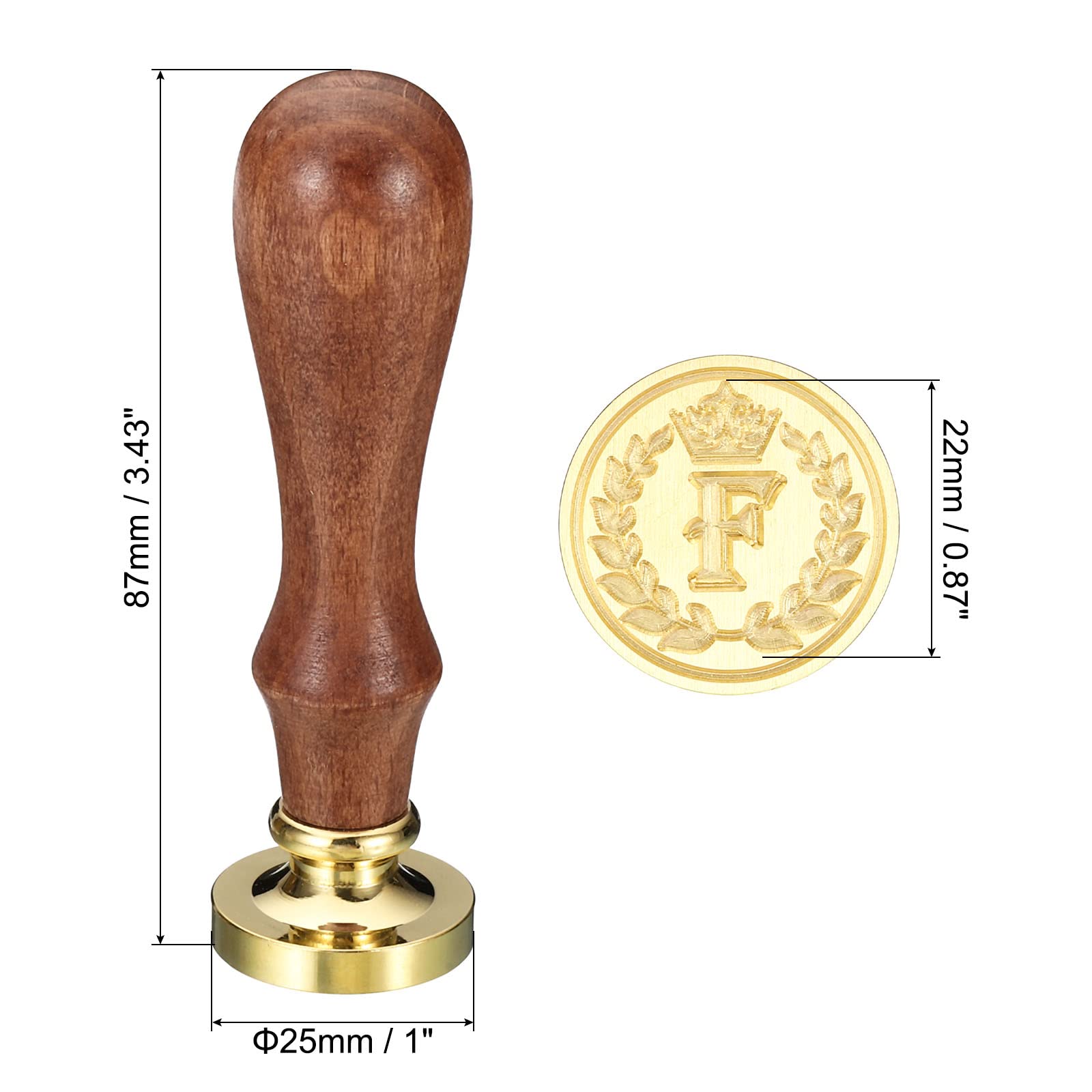 PATIKIL Alphabet F Wax Seal Stamp - Image 2