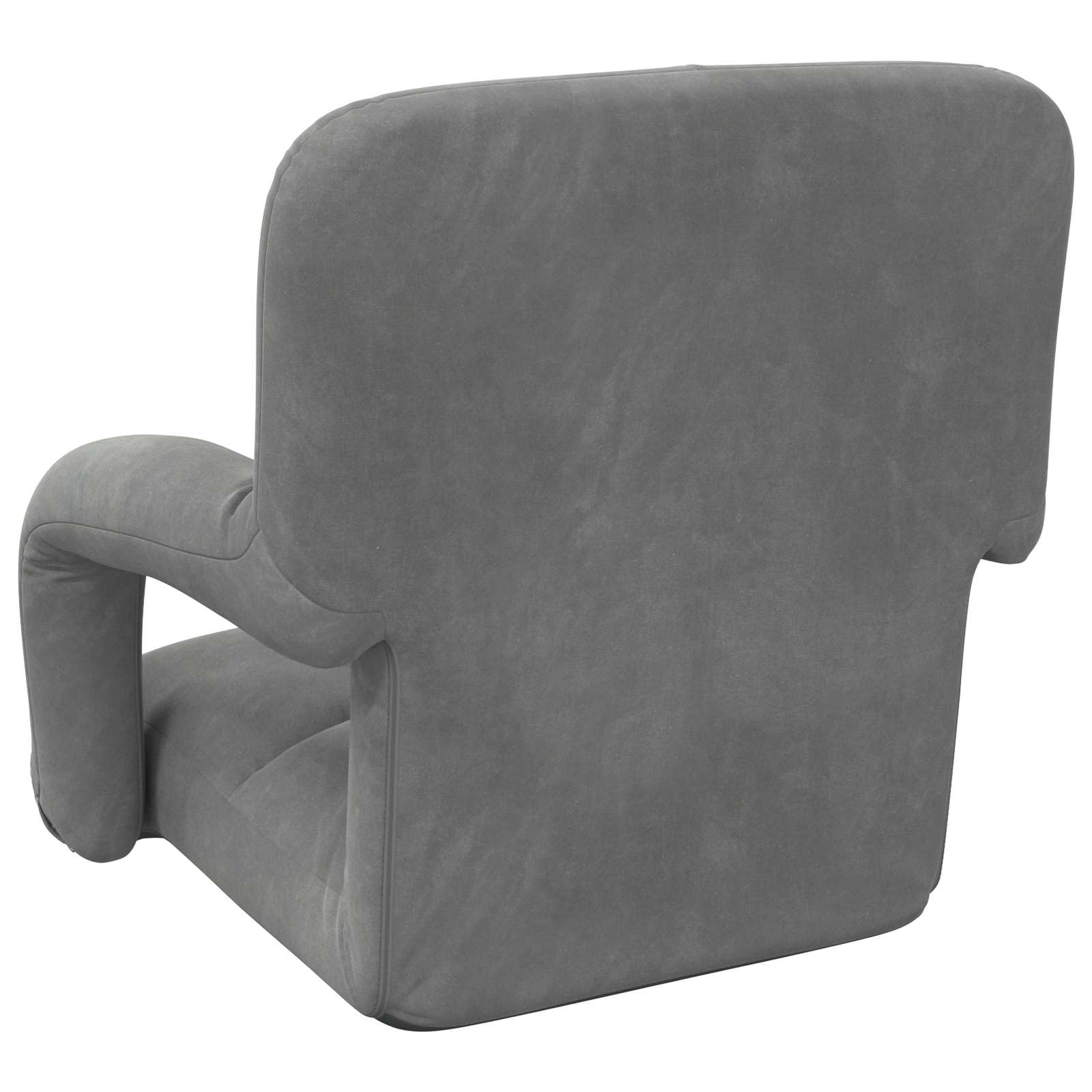 Krzesło podłogowe, ciemnoszare, aksamitne, z regulowanym oparciem, 58 x 62 x 58 cm, składane, wyściełane, ergonomiczne, z podłokietnikami, nie zajmuje dużo miejsca, do czytania, jogi, biura, gier