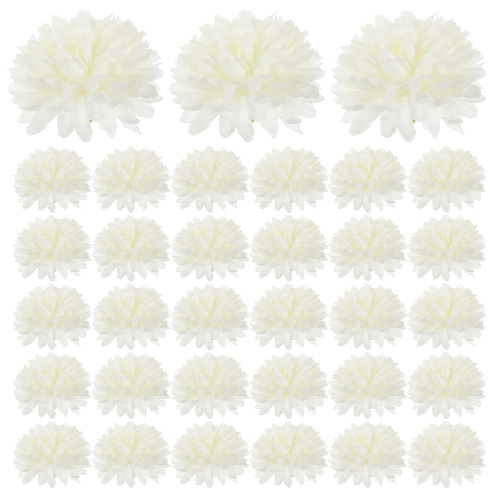 Chrysanthèmes artificiels en soie haut de gamme 7 cm