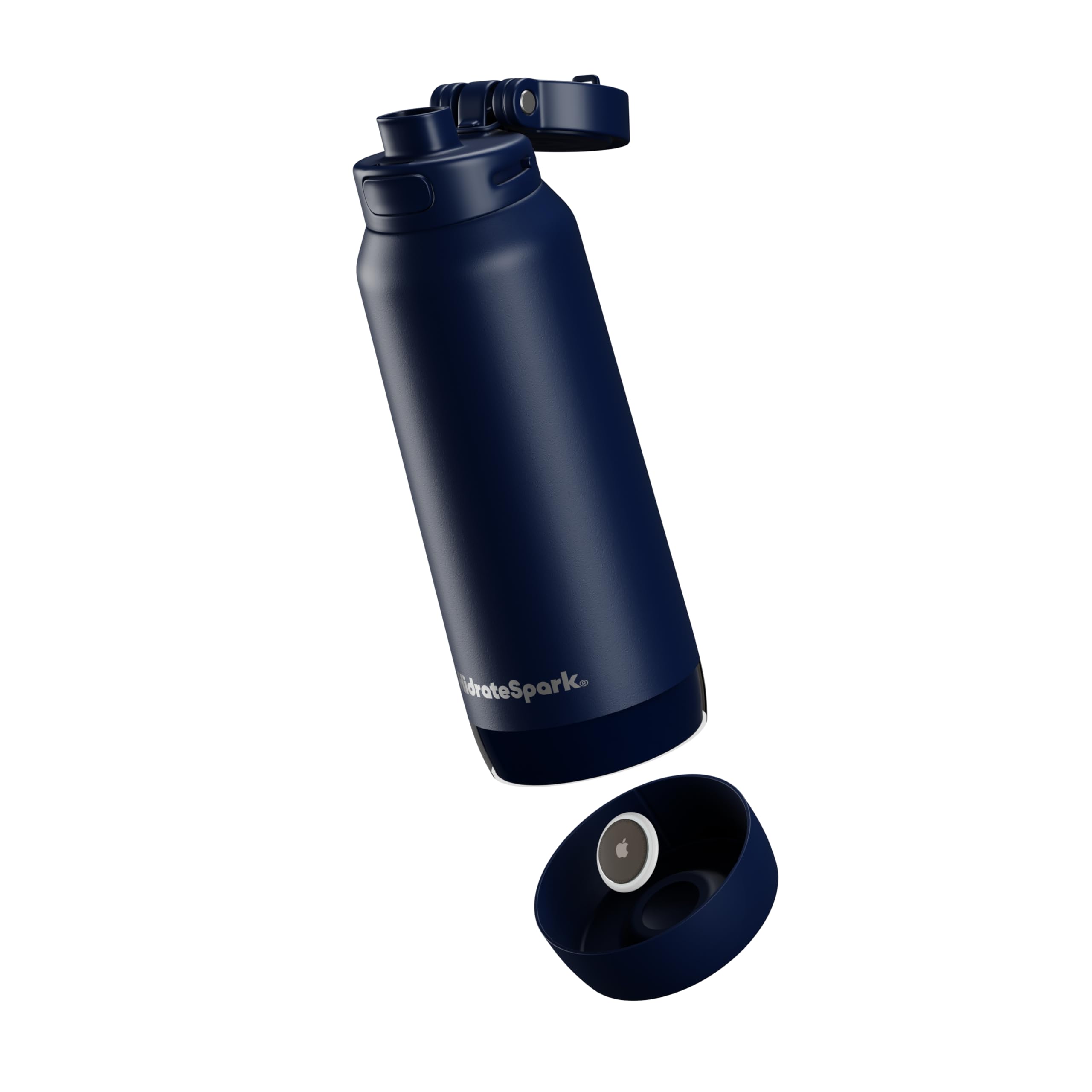 HidrateSpark PRO 2 Smart Ready Trinkflasche mit Silikondeckel, 907 ml, Marineblau