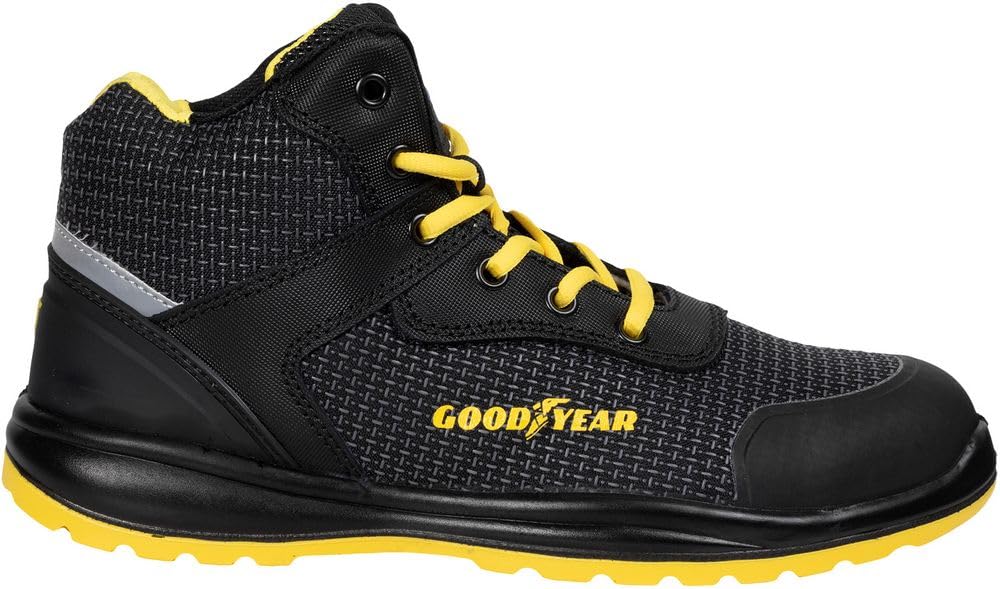Goodyear Schwarze Atmungsaktive Sicherheitsschuhe, Arbeitsschutz, Großes Modell, Kategorie S3 - Größe 36