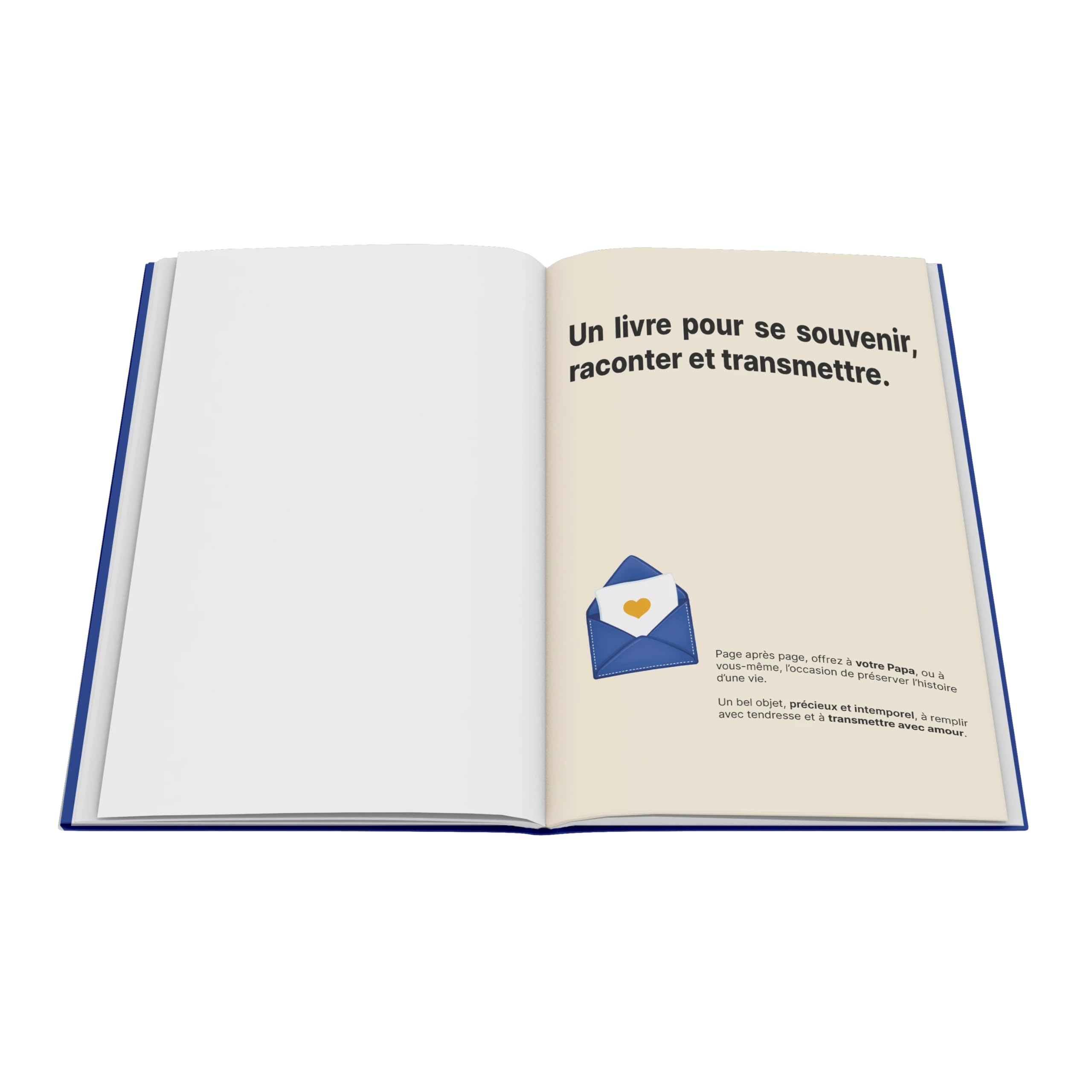 Papa, dis-moi tout, Livre de Mémoire avec Plus de 100 Questions, Couverture Cartonnée Soft Touch, 64 Pages, Format 21 x 29,7 cm, Fabrication Française