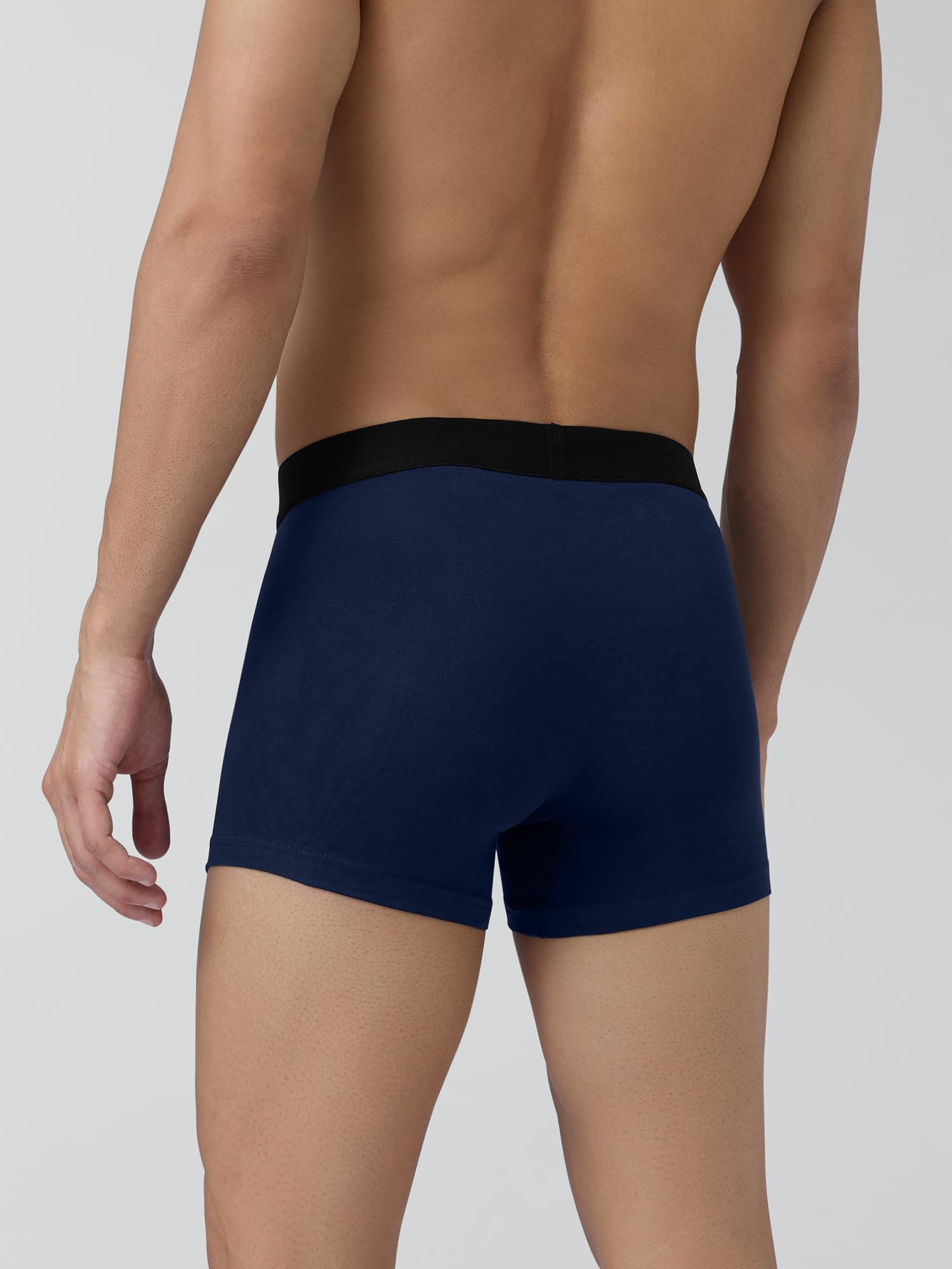 XYXX Men's Cotton Classic Relaxed Solid Trunks (Pack of 3) (XYTRNK_R36_3_Legion Brilliant Blue + Black Iris_M) 2