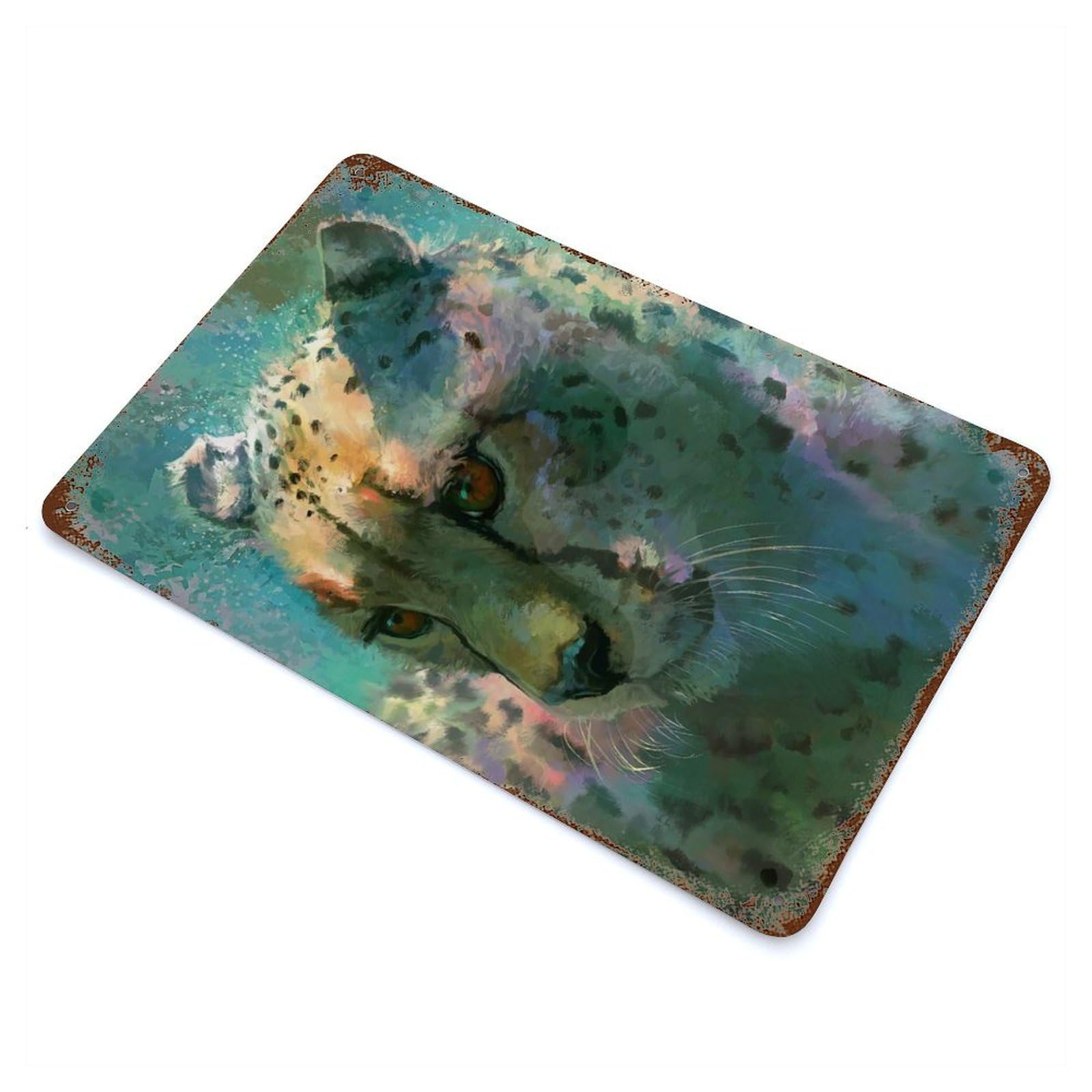 Rust Effect Malachi Vintage Rust Metal Sign 11.8"x7.9", Vintage Wall Decor for Garage, Bar And Workshop Decor