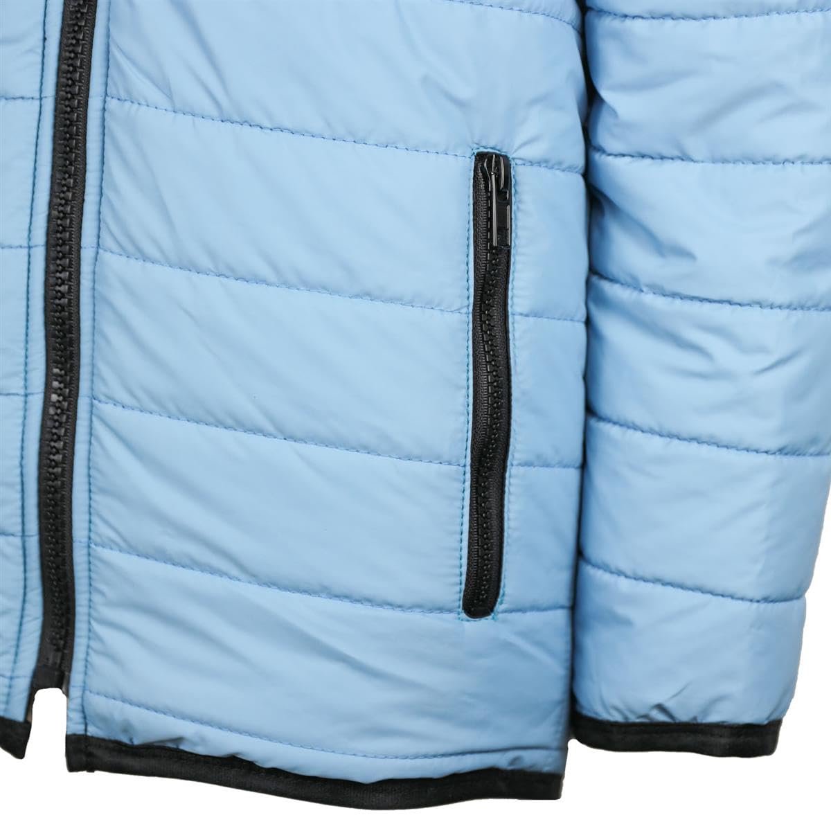 Set da equitazione invernale per bambini, giacca da equitazione Moni, azzurro, trapuntata con inserti in silicone, colore: grigio