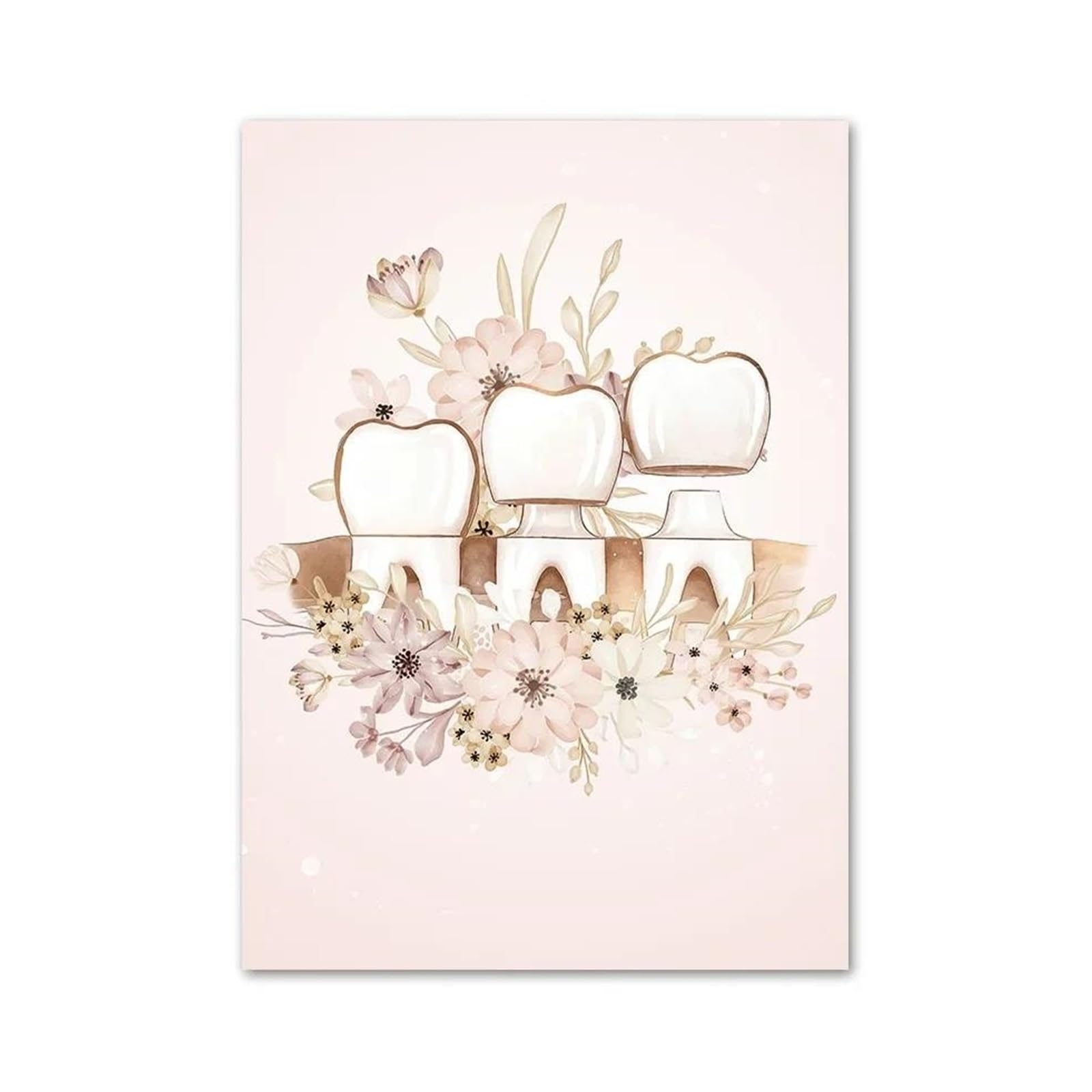 Tableau déco nature affiche murale abstraite de chirurgie buccale 30X40cm sans cadre