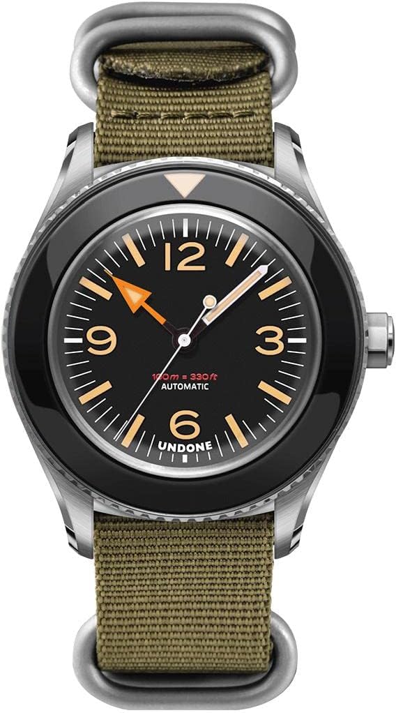 Basecamp Vintage Army Automatic Analog Watch Steel Fabric Unisex Watch