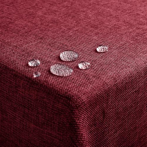 Softalker テーブルクロス クリスマス 赤 140×180cm 長方形 撥水 布 リネン テーブルクロス-汚れ防止 お手入れ簡単 テーブルマット 高耐久 防水 おしゃれ 北欧風 家庭用 お正月 机カバー 食卓カ Xmas Tablecloth