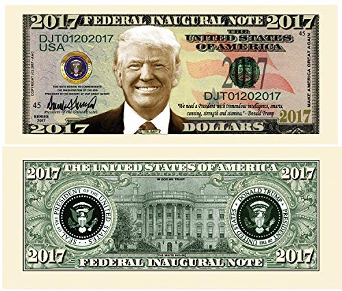 American Art Classics Donald Trump 2017 Federal Inaugural Presidential Dollar Bill Limited Edition - Comes In Currency Protector #TOP6