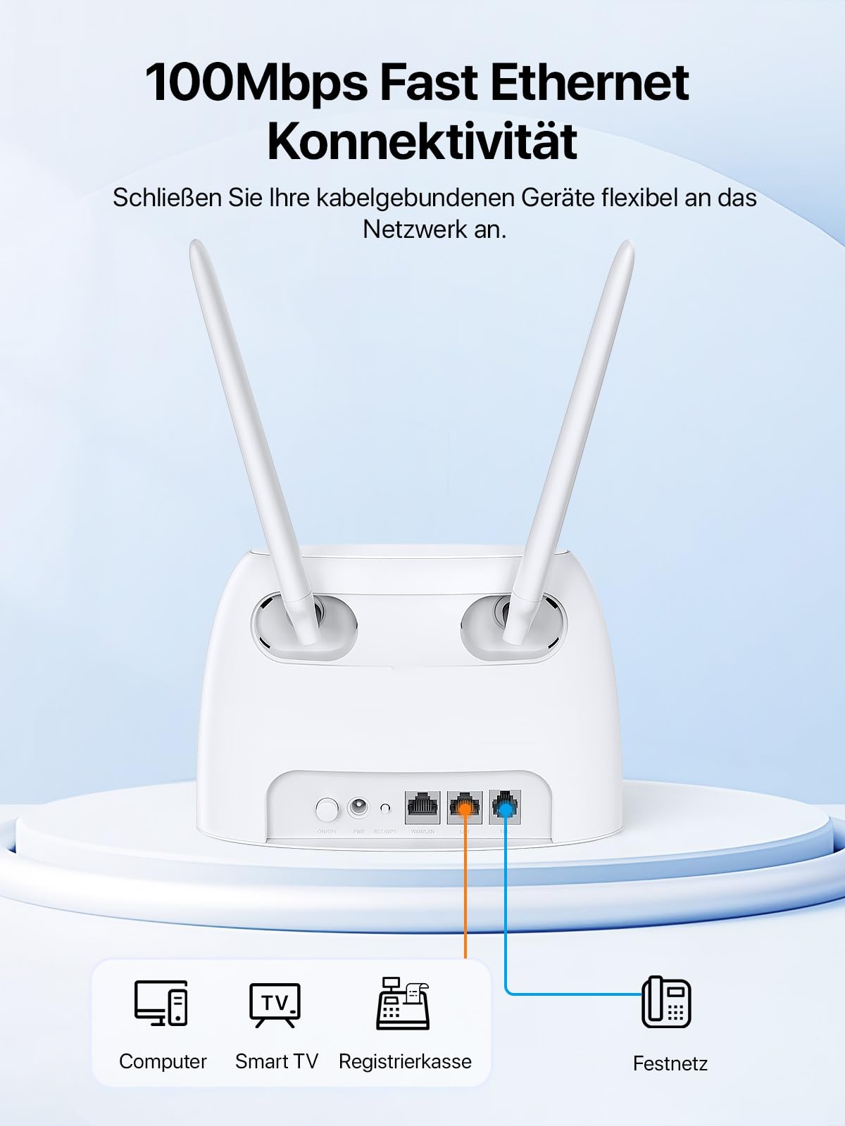 Tenda 4G06 Volte WLAN Router für SIM Karten (150 Mbit/s im Download – Bild 2