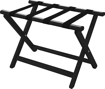 Corby York Wooden Hotel Luggage Rack in Black