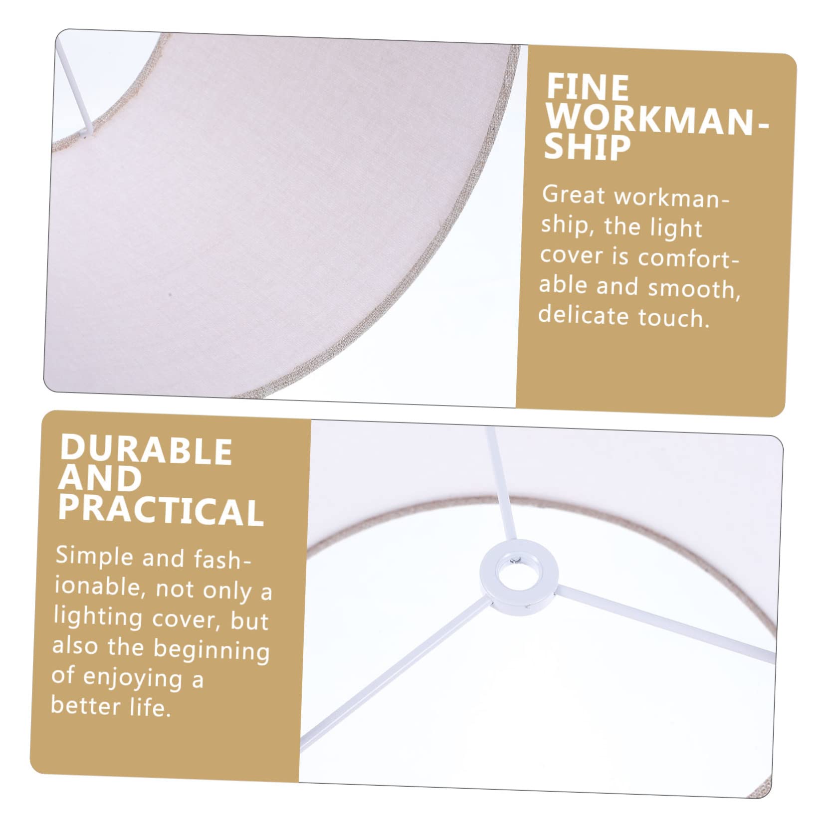 Lampenabdeckung, Lichtschirm Tischlampe Pendellampe Lampenschirm Tischplatte Dekor(Beige)