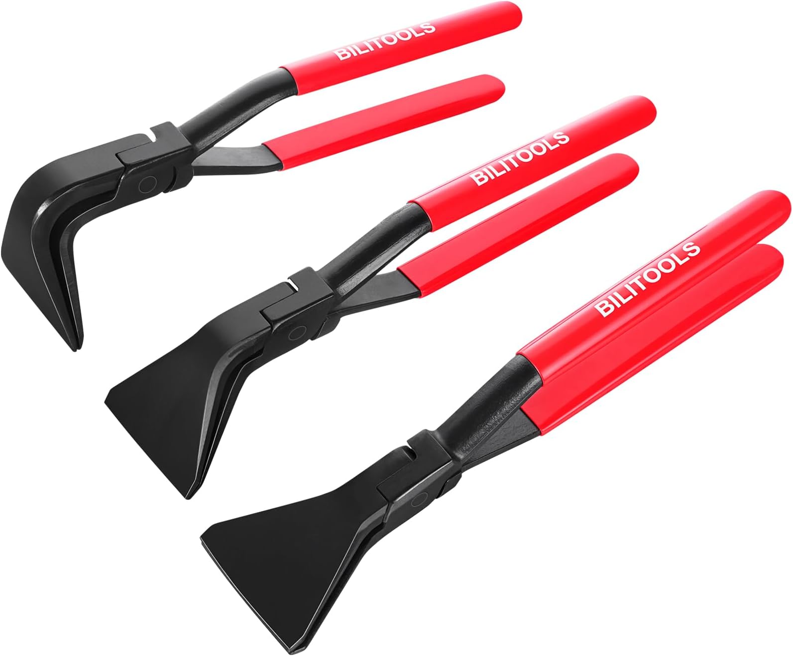 3-Piece Hand Seamers Sheet Metal Bending Pliers Set Straight 45 and 90 Degree Jaw