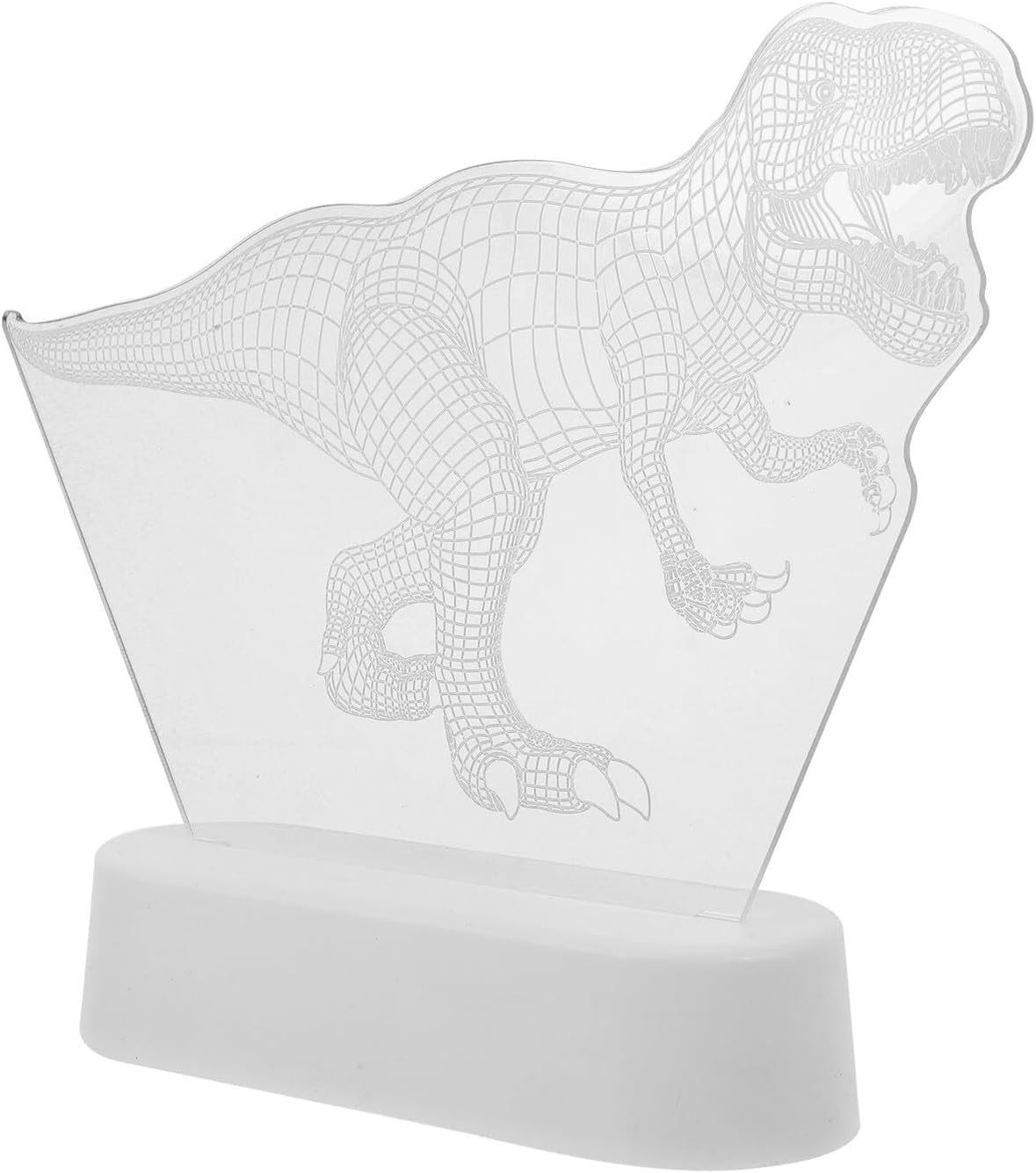 3D Dinosaur Night Light Figurine Lamp for Kids Boys Xmas White