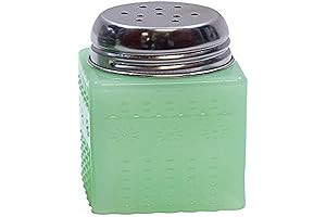 Enticing Emerald Isle Jadeite Glass Salt & Pepper Shakers: A Touch of...