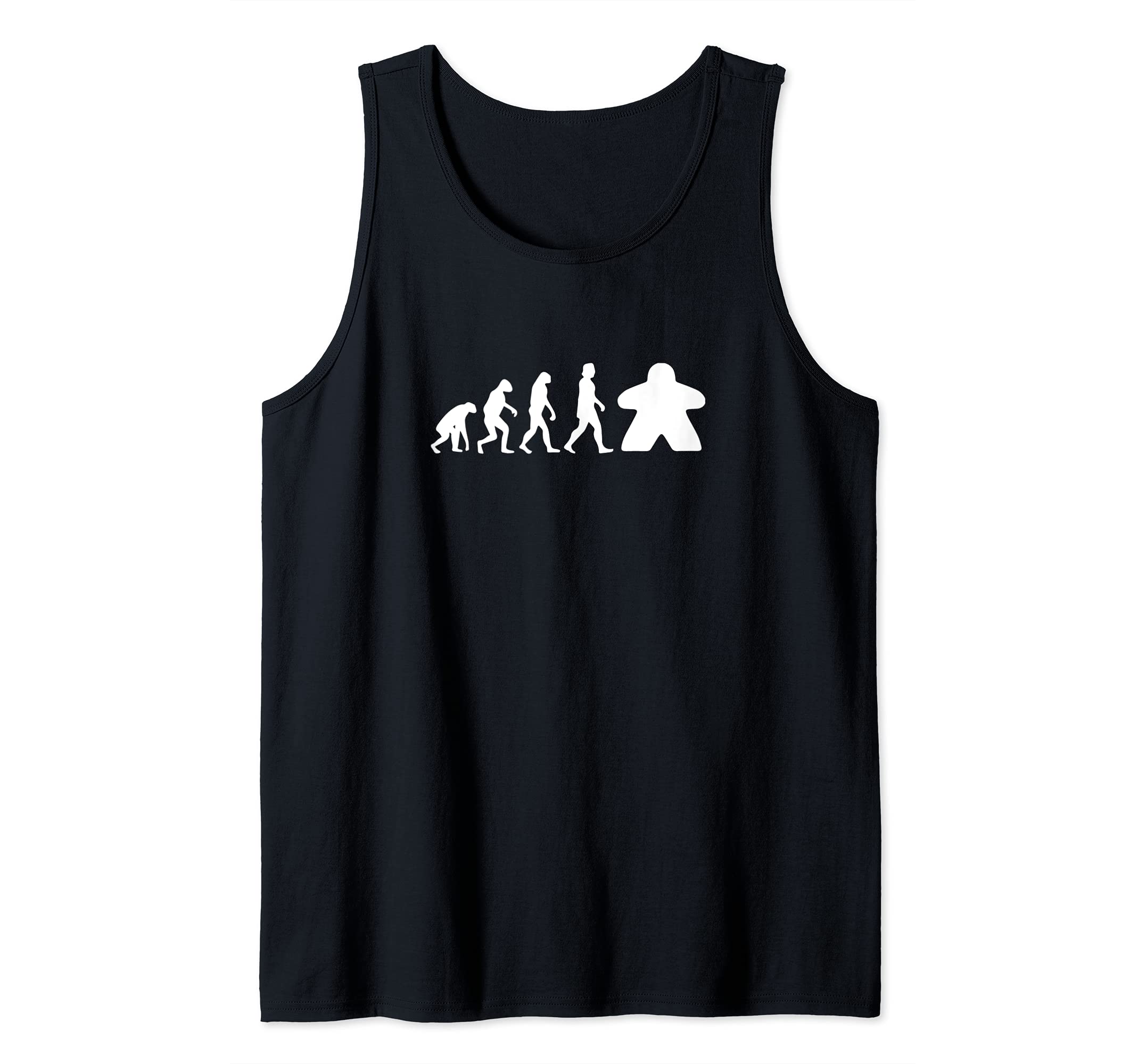Evolution Of Meeple Board Gaming Meeples Tank Top