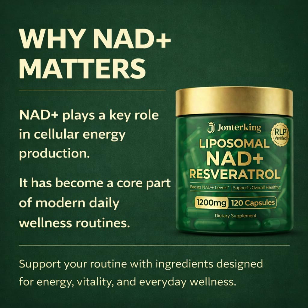 NAD+ Supplement, 1200mg 120 Capsules Nicotinamide Riboside with Resveratro | Boost NAD+ Levels, Cellular Energy & Healthy Aging Support | 60 Serving