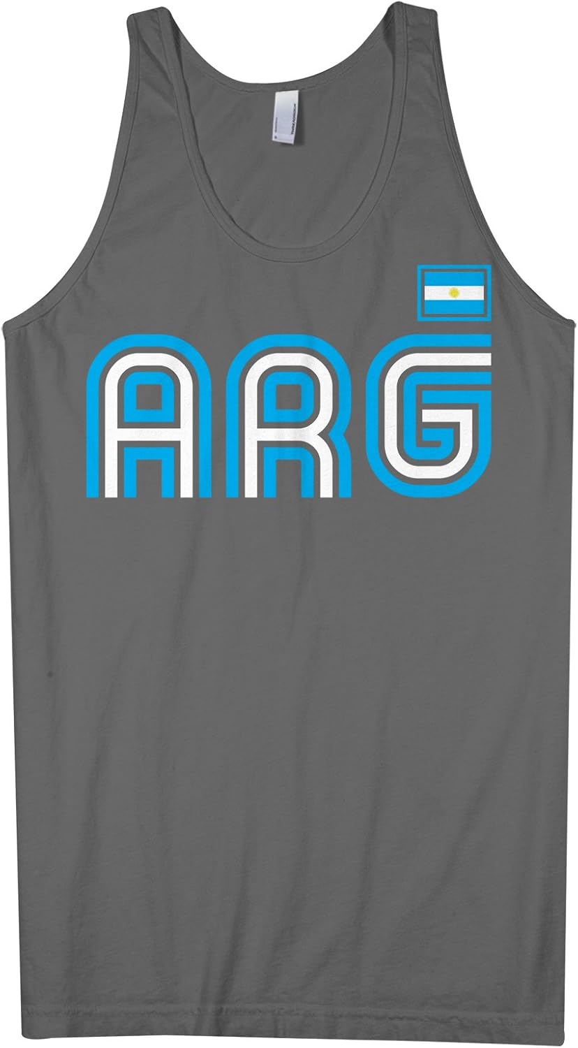 Threadrock Men's Argentina Athletic Retro Series Tank Top