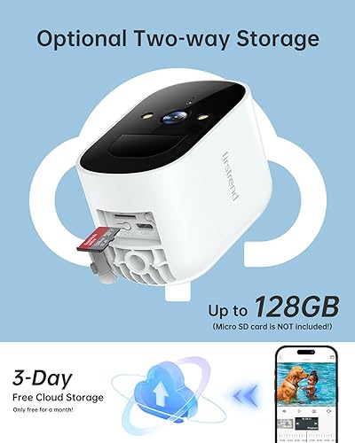 Miniatura 9 de firstrend Home Security Cameras Wireless Outdoor 2K WiFi Battery Powered Surveillance Camera with Spotlight Color Night Vision Smart Motion