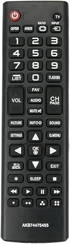 Miniatura 1 de AKB74475455 Reemplazo remoto aplicable para LG TV 32LB520B 60LB5200 65LB5200 32LF500B 32LX330C 43LX341C 49LX341C 55LX341C 60LX341C 65LX341C 65LX341C