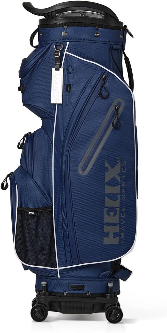 HELIX 14 Way Full Length Golf Cart Bag with Wheels, Lightweight, Portable, Large Capacity