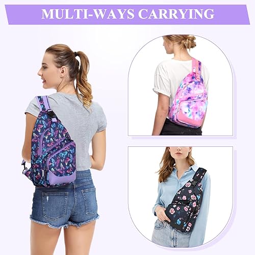 Miniatura 6 de VASCHY Bolso bandolera para hombres y mujeres, una correa sobre el hombro, mochila cruzada para senderismo, viajes, al aire libre