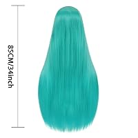 Vista 33 de anogol Vocaloid 32" 80 cm de largo recto de Cosplay peluca Pelucas Para Fiestas Halloween, Anaranjado