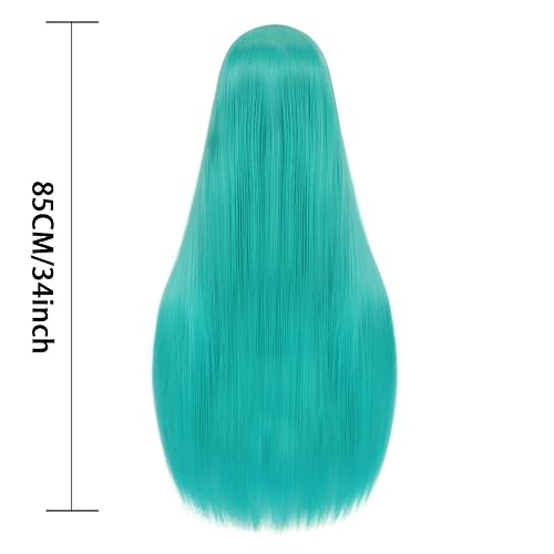 Miniatura 33 de anogol Vocaloid 32" 80 cm de largo recto de Cosplay peluca Pelucas Para Fiestas Halloween, Anaranjado