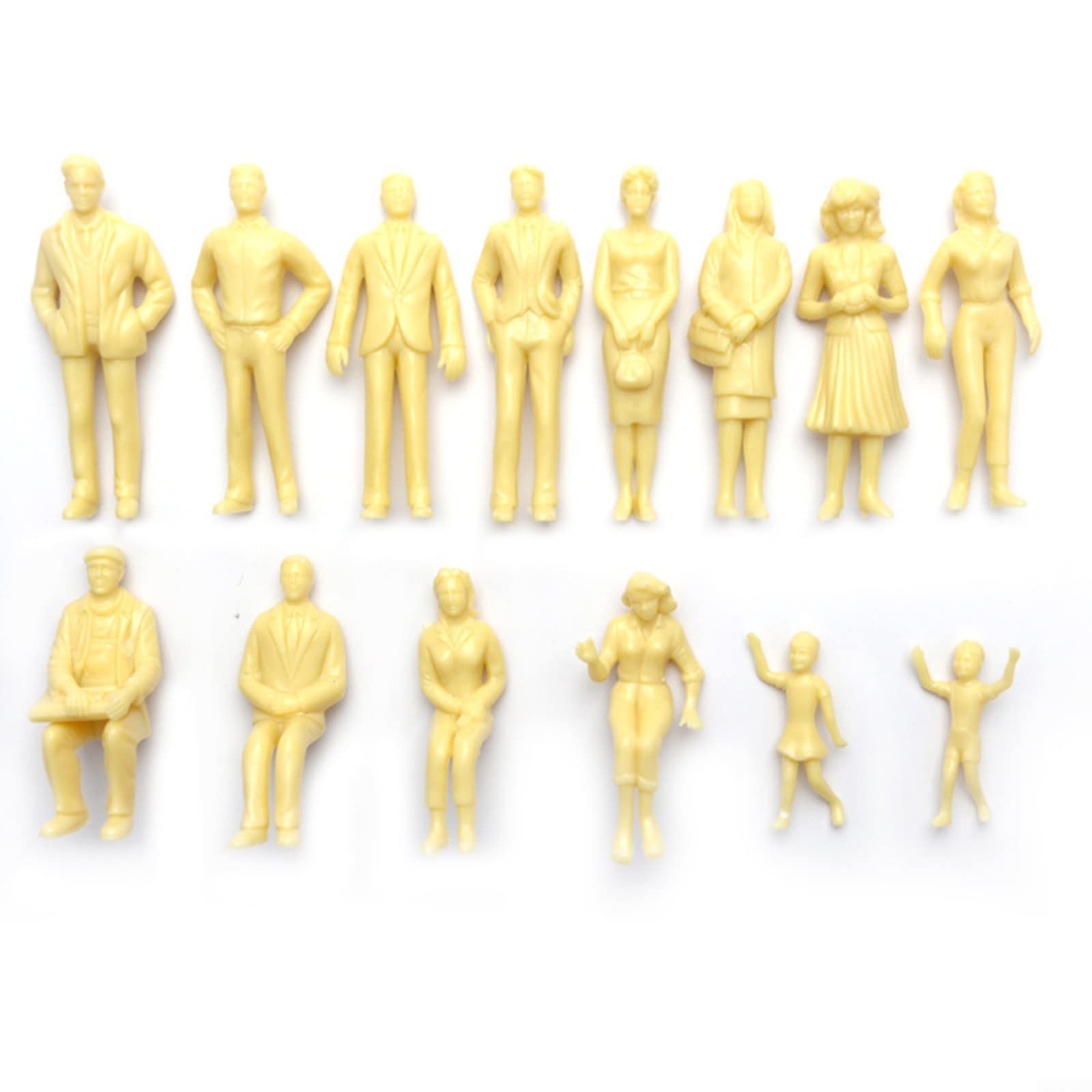 Lot De 60 Figurines Debout H0 1/87 - Personnages Miniatures Colorés Pour Maquette Ferroviaire, Planification Et Diorama