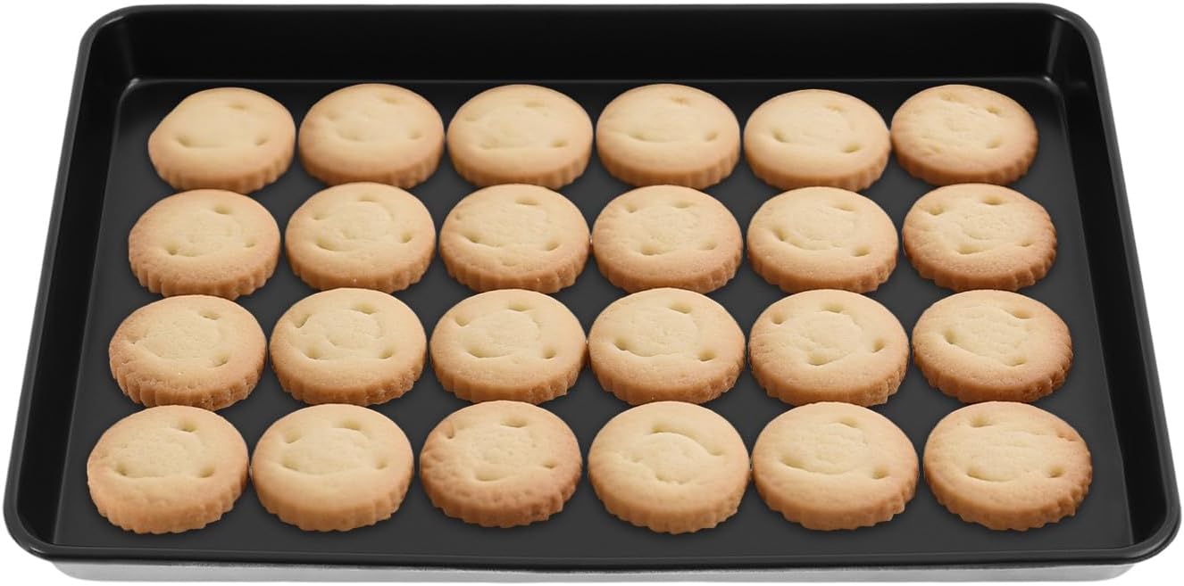 Non-Stick Baking Tray High-Temperature Resistance Rectangle 250℃ Sheet Oven Tray Aluminium Alloy Bakeware Cookie Pan for Baking and Roasting, for Kitchens, Bakeries, 60x40x5cm