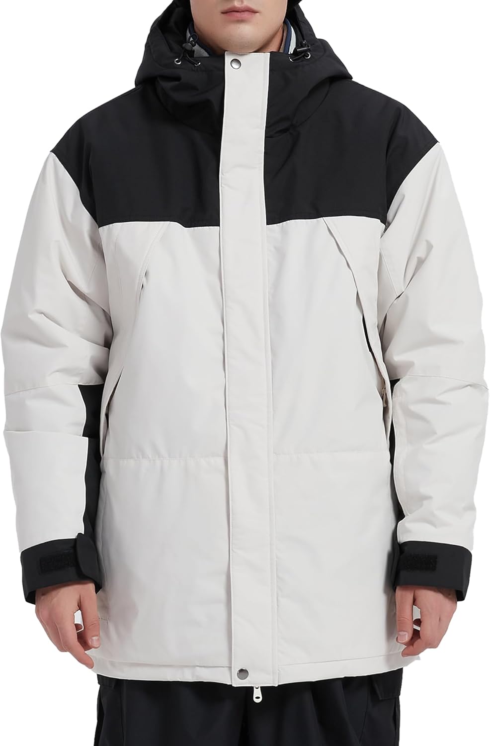 North Peak Mens Ski Jacket Waterproof Insulated Winter Outdoor Snow Coat Skiing Snowboard Jacket Oversize for Men Women