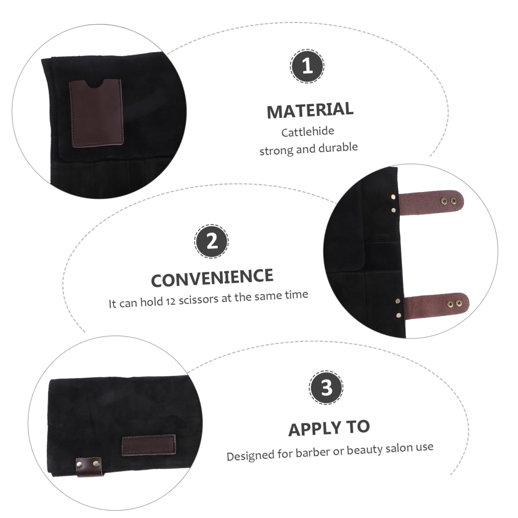 Healeved Porte-ciseaux Et Étui à Peignes Pour Outils De Coiffure Sacoche Pour Ciseaux Et Petits Accessoires De Coiffeur Design Élégant