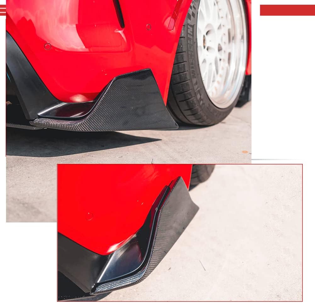Real Carbon Fiber A90 A91 Rear Bumper Splitters for Toyota GR Supra A90 A91 Hatchback 2-Door 2020-2024 Rear Diffuser Lower Lip Spoiler Valance Protector Factory Outlet