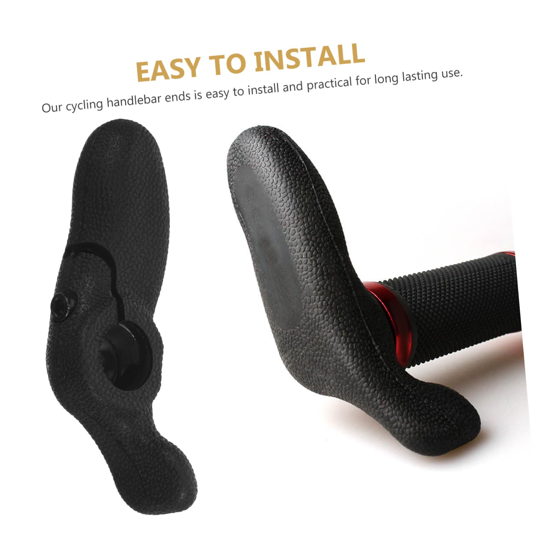 Abaodam 5 Paires Guidon de vélo de Montagne Poignée Guidon pour vélo pour VTT s VTT Accessoires de Grip de de Montagne Fin du à Caoutchouc Noir