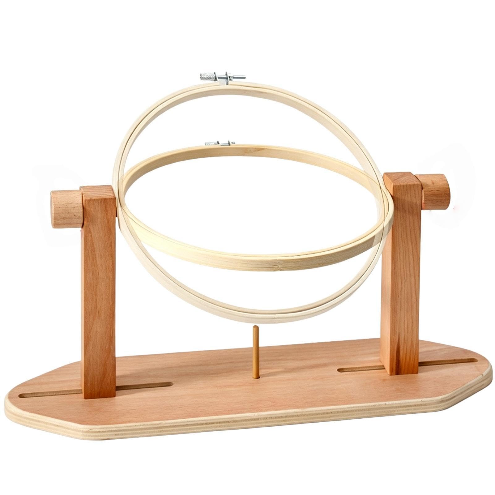 Ricamo Hoop Stand Legno Rotazione 360 ° Cucito Forniture