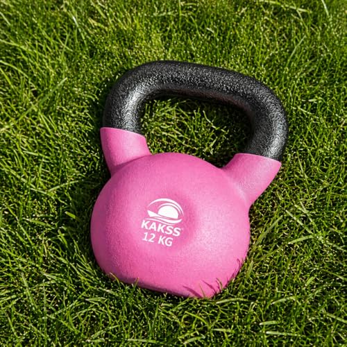 Image of Kakss Half Coating Neoprene Kettlebell (Pink, 12 KG)