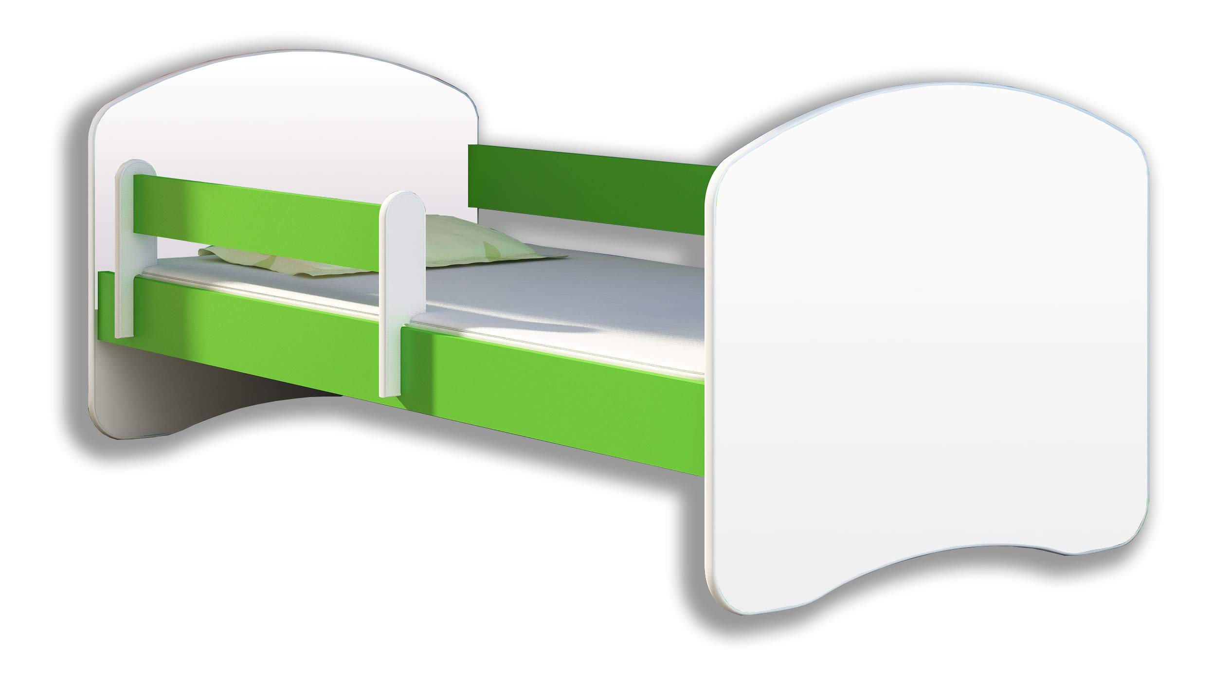 Letto per bambino Cameretta per bambino con materasso Lettino bambini (Verde, 160x80)
