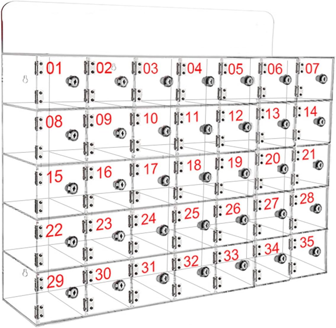 Wall Mounted Cell Phone Locker Box for School/Classroom Secure 25 Slot Safe Deposit Cabinet with Keys Ideal for Student Storage Organized Phone Storage Solution,20 Slots
