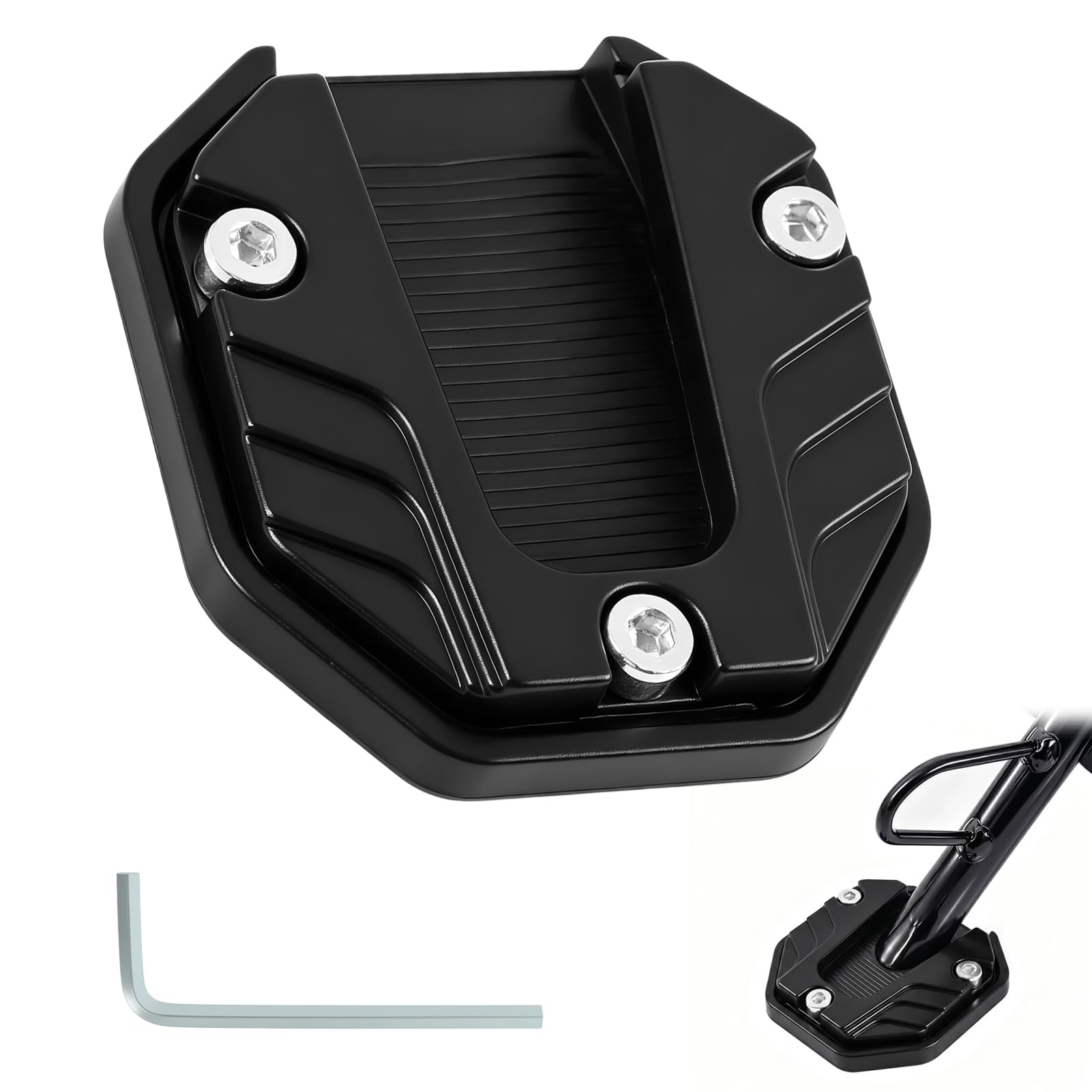 R-timer Motorcycle Kickstandpad for BMW R1150 RT 2000-2004, Sidestand Extension Enlargement Base Plate Kickstand Enlarger Extender Stabilizer Pedal Accessories