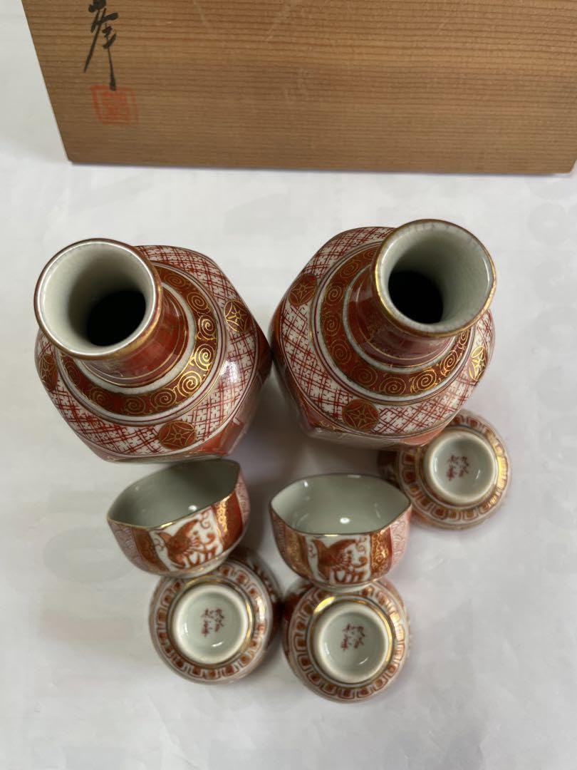 Amazon.co.jp: 九谷焼 松峯 酒器セット 赤絵 : ホーム＆キッチン