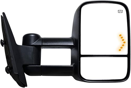 Miniatura 3 de AERDM Nuevo par de espejos de remolque compatibles con Chevy Silverado GMC Sierra 2007-2014 retrovisores laterales de vidrio calefactados para