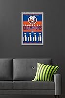 Vista 84 de Trends International NHL New York Islanders - Champions 23 Wall Poster, 34L x 22.4W, Mahogany Framed Version