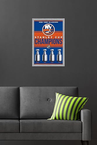 Miniatura 84 de Trends International NHL New York Islanders - Champions 23 Wall Poster, 34L x 22.4W, Mahogany Framed Version