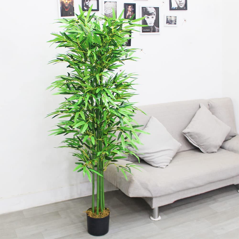 Bambou Plante Artificielle Artificiel Plastique 160cm Decovego