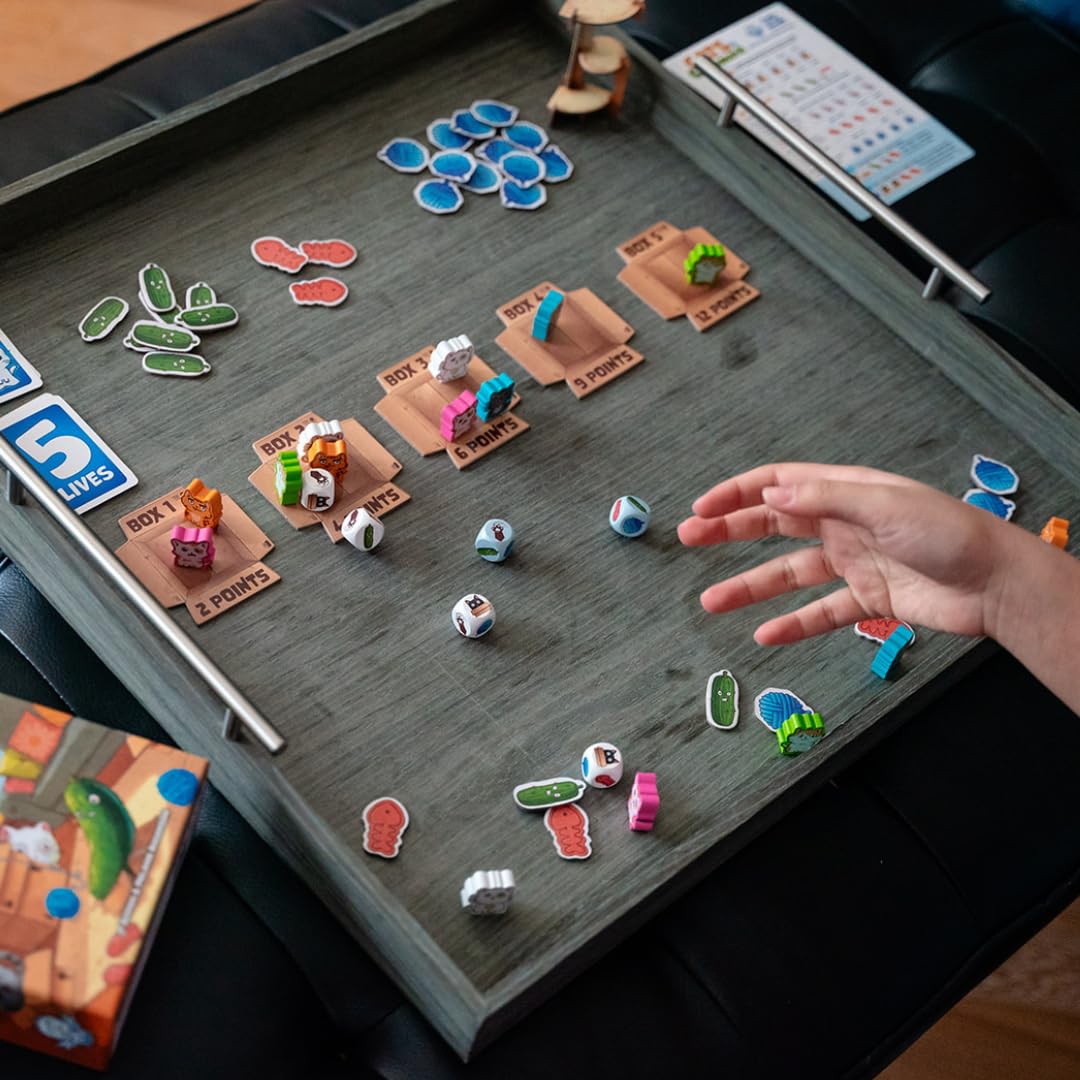 Cats vs Cucumbers Board Game - Roll & Win! -3