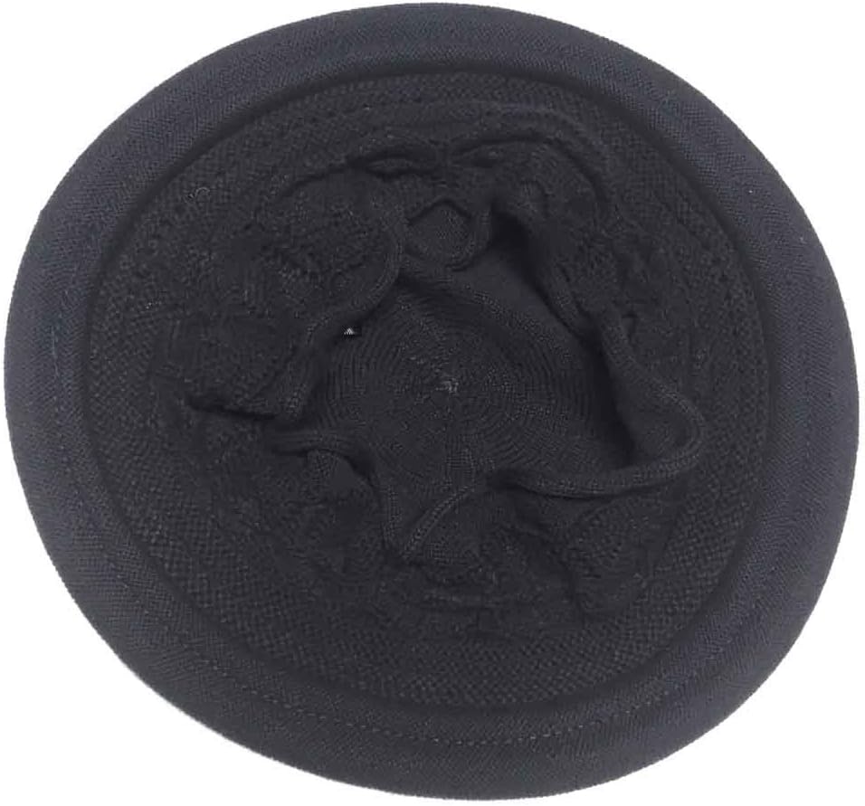 of Canada Cotton Knit Pointelle Beret Topper (Navy)